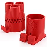 Anesthesia Circuit Dryer Adapter and Veterinary Patient Warming Cage Door Adapter for Bair Hugger Warming Units Both Red Bundle