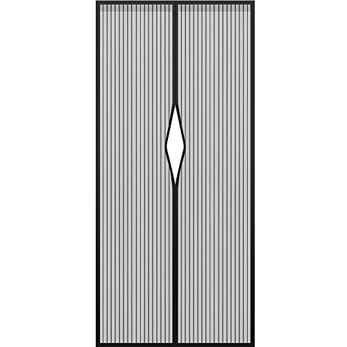Excellentas Tür Magnet Fliegengitter magnetischer Türvorhang ohne Bohren für Balkon-, Terassen u. Kellertür Moskitoschutz Insektenschutz 210 x 90 m in Schwarz Cover