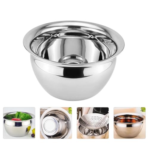 Bowl grueso y reutilizable de acero inoxidable 9 pulgadas miniatura 7