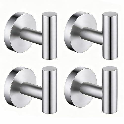 El Mejor Listado de Ganchos para batas de casa los más solicitados. 44 4PCS Ganchos para Toallas de Baño, Ganchos para abrigos de acero inoxidable SUS304, Colgar Toallas Baño, para Organización, Cocina, Sala de Estar, Garaje, Aseo, Cuarto, Oficina,...