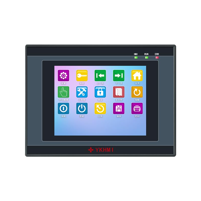 Image of 3.8 Inch PLC HMI All in One Integrated Programmable Logic Controller, 10 Input 7 Relay Output, Built-in Analog 2AD & 2DA, 2NTC10K, 2 High-Speed Pulse 100KHz for Sevor or Stepper (17MR-FE380-FX-B)