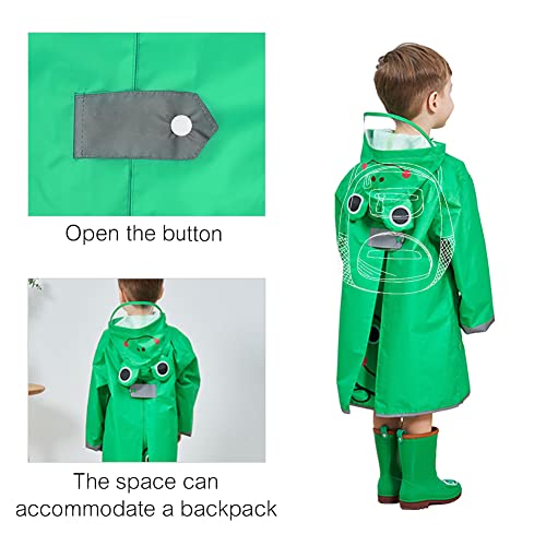 SSAWcasa Rain Poncho Kids with Hood, Toddler Rain Jacket Coat Girls Boys, Children Baby Raincoat Rainwear Gear Outerwear4