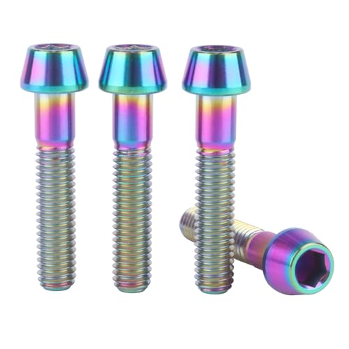 Pernos de titanio M6 tornillos hexagonales Allen de 30 mm paso cónico