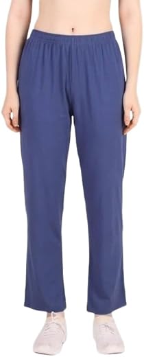FNOCKS Women’s Solid Cotton Straight Fit Elastic Waist Pyjama Pants //Night Wear Pyjama