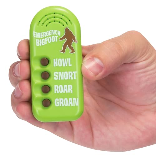 Image of Archie McPhee: Emergency Bigfoot - Electronic Sound Maker, 3.5 inch Handheld Device, 4 Sasquatch Noises: Howl-Snort-Roar-Groan, Camping Pranks Novelty Toy