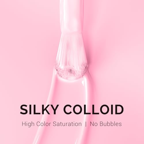 Image of MelodySusie Light Pink Gel Nail Polish,0.5fl oz Nails Soak Off UV LED Macaron Creamy Pink Gel Polish Gift for Women Nail Art Manicure Salon DIY Nail Design Decoration at Home-A2605