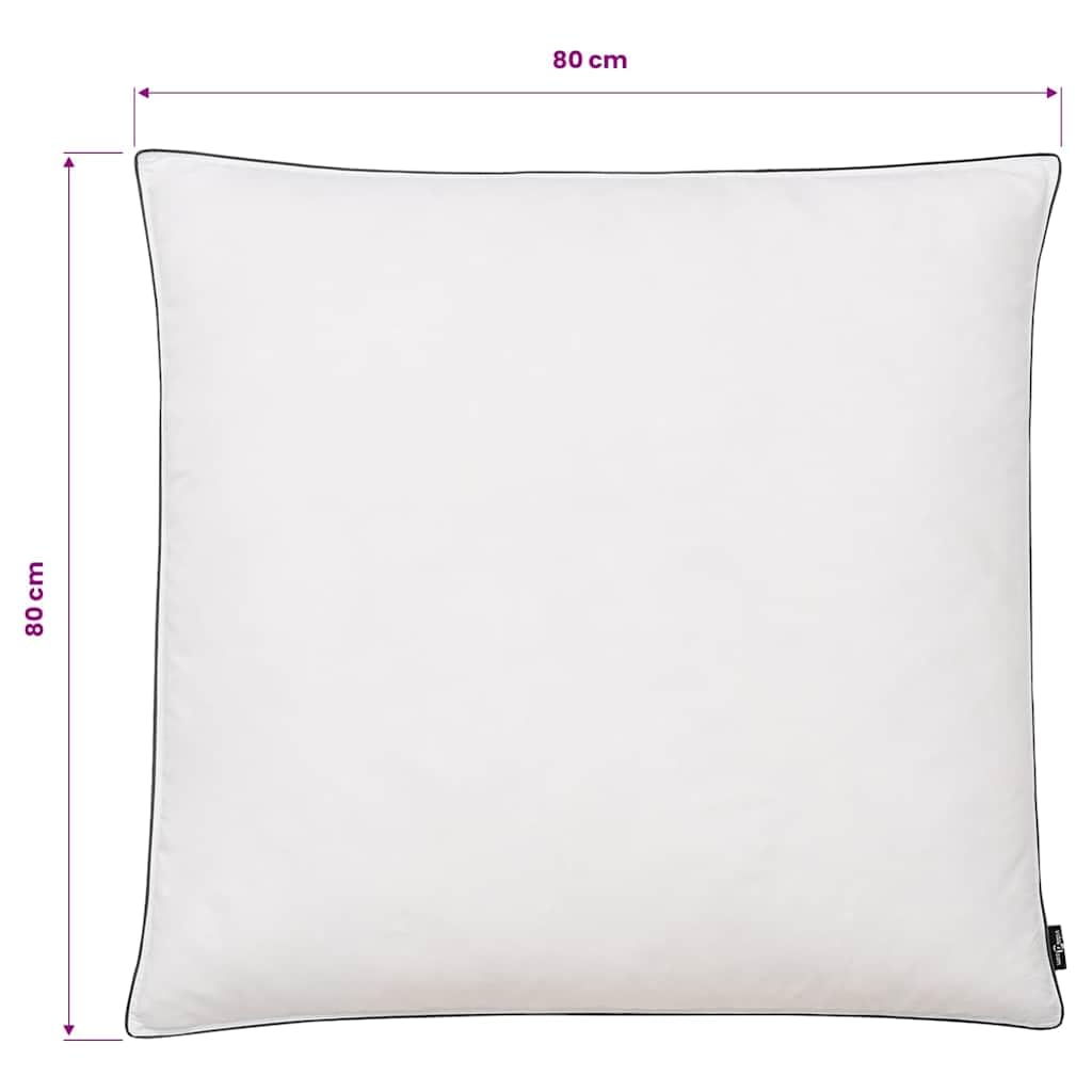 Poduszki z puchu i pierza 80 x 80 cm białe 2 sztuki