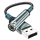 bakibo USB auf 3,5 mm Klinke Aux Adapter, USB Soundkarte Extern auf 3,5 mm Audio Stereo Konverter Klinke auf USBA DAC Mikrofon 4 Polig TRRS Adapter für Kopfhörer Laptop PC Lautsprecher, Schwarz