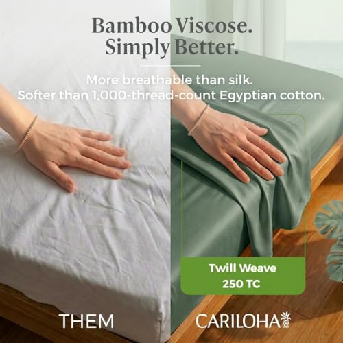 image for Cariloha Classic 4-Piece Twill Sheet Set | Tahitian Breeze | Queen | V