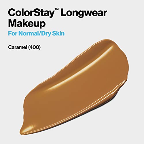 Revlon 61985 Liquid Foundation, Colorstay Face Makeup For Normal And Dry Skin, Spf 20, Longwear Medium-Full Coverage With Matte Finish, Oil Free, 400 Caramel thumb #1