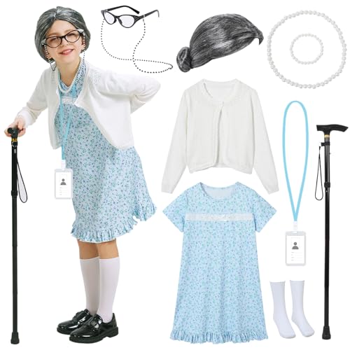 Disfraz de abuela para niñas 3-5 años