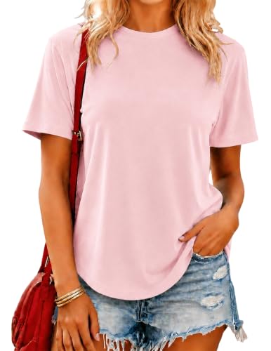 Womens T Shirts Short Sleeve Casual Workout Lightweight Everyday Top - image 1