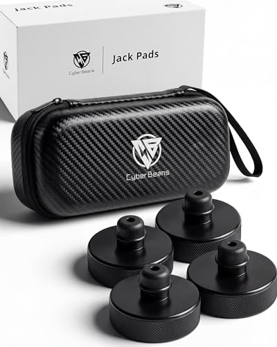 CYBERBEANS 4Pcs for Tesla Model S/3/X/Y Lifting Jack Pads Lift Stand Rubber Pad Set 2016-2025 2026 Highland Juniper Accessories Lifting Pucks Kit with Storage Case