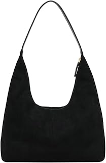 女性用トートバッグ スエード スラウチバッグ ヴィンテージ ショルダー フォールパース オフィス クレセントショルダーバッグ トップハンドル カレッジハンドバッグ