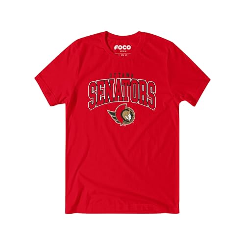 Ottawa Senators NHL Mens Classic Arched Logo T-Shirt - Red - L