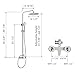 Shower Faucet -Shower System，Shower Faucets Sets Complete - Outdoor Shower Kit/Outdoor Shower Enclosure/Outdoor Shower Fixtures W/ SS304 Shower Head with Handheld High Pressure, Brushed Nickel