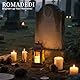Romadedi Grablaterne Wetterfest Geschenk für Trauer - Outdoor Schwarz Metall Laterne mit Led Kerzen für Friedhof Beileid Beerdigung Memorial Anniversary Gedenken Urnengrab