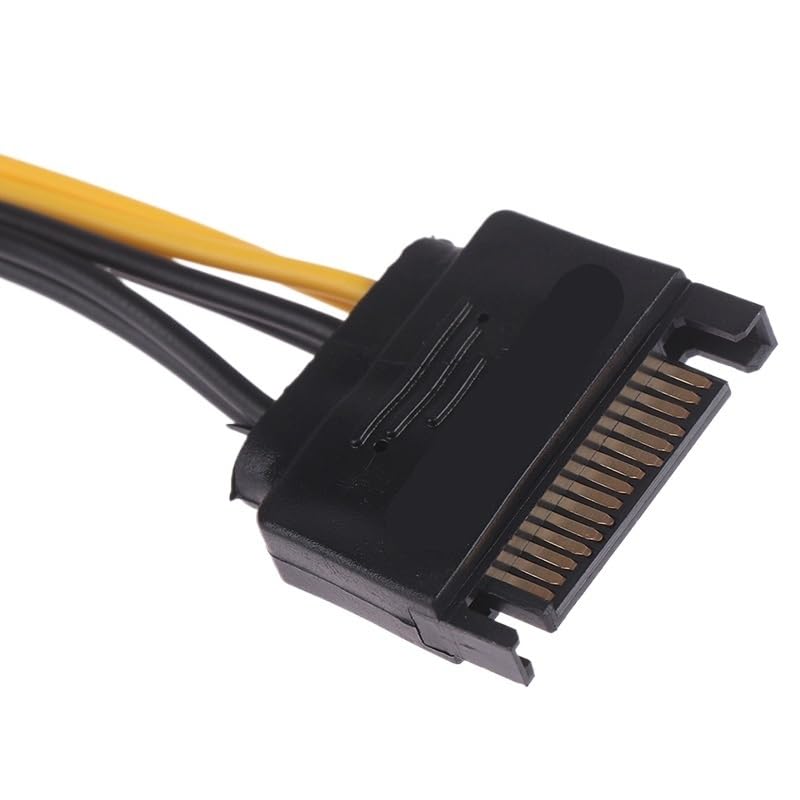 1pc 15pin SATA Male to 8pin PCI-E Power Supply Cable 20cm 15-pin 8 pin Wire for Graphic Card