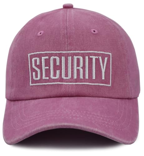 Image of Security Hat for Men Women, Adjustable Embroidered Cotton Baseball Cap