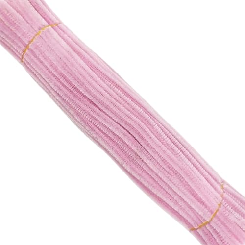 Chenille loisir créatif rose pour cure pipe bricolage et barrettes