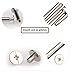 SpzcdZa 120pcs Binding Screws Posts Phillips Chicago Screw Assortment Kit for Scrapbook Photo Albums Craft and DIY Leather Decoration Bookbinding(M5 x 5/15/25/35/45/55)
