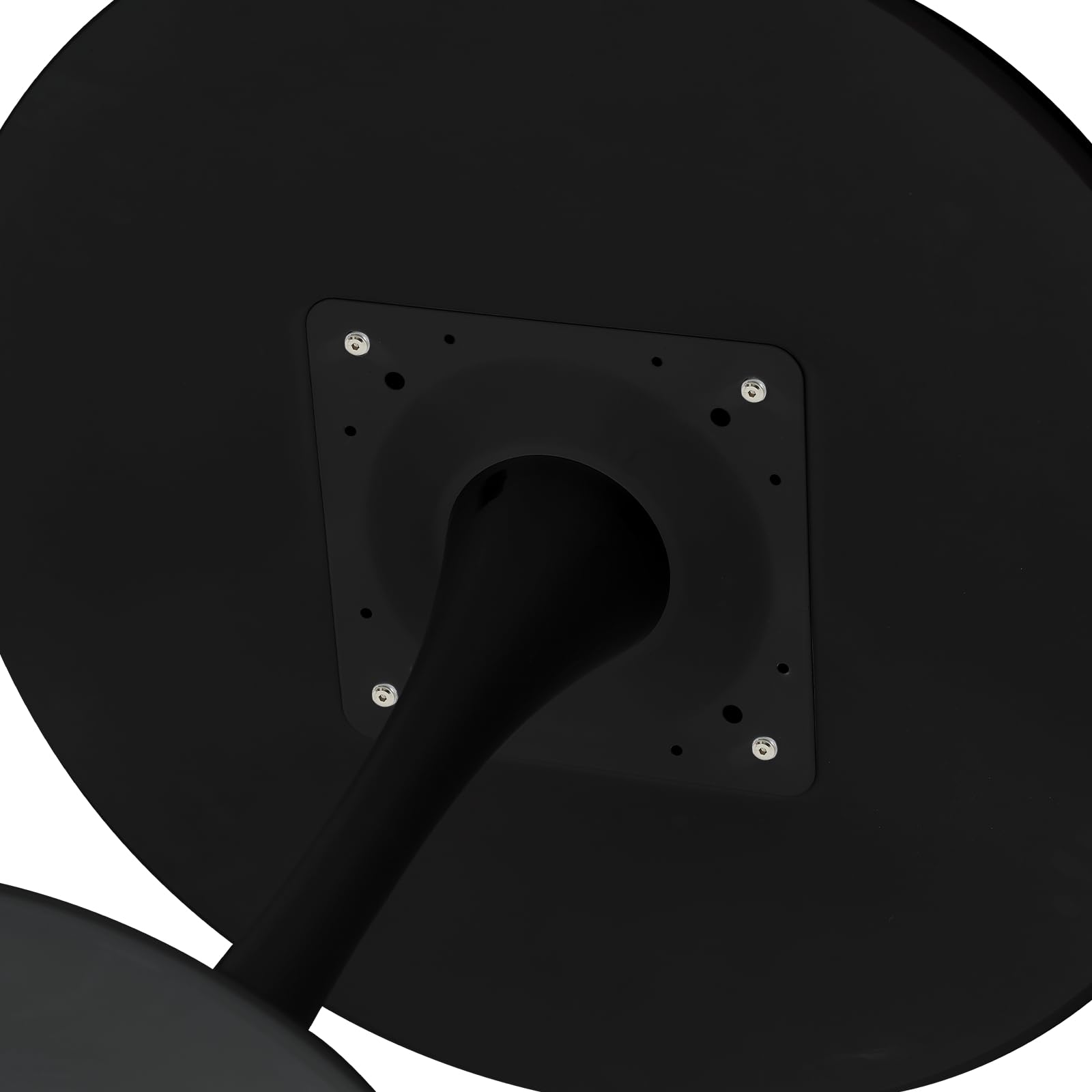 buybyroom Table à Manger Ronde Moderne pour Cuisine, Salon, Salle à Manger, Balcon, Table Ronde diamètre 70 x 70 cm, Noire