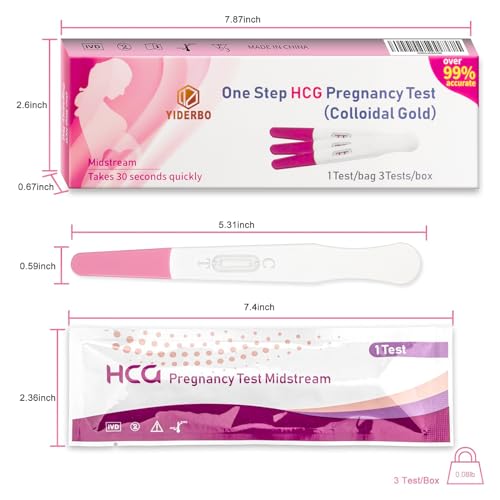 Yiderbo PRES0420 Pregnancy-Test Pink-Hcg Early-Detection Home-Sticks thumb #6