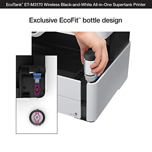 Image of Epson EcoTank ET-M3170 Wireless Monochrome All-in-One Supertank Printer with ADF, Fax and Ethernet Plus 2 Years of Unlimited Ink*