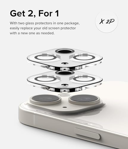 Image of Supershieldz X Koala Bear NeoGuard Camera Lens Protector Tempered Glass For iPhone 14 and iPhone 14 Plus with Installation Kit | Edge to Edge Coverage | Transparent | Pack of 2