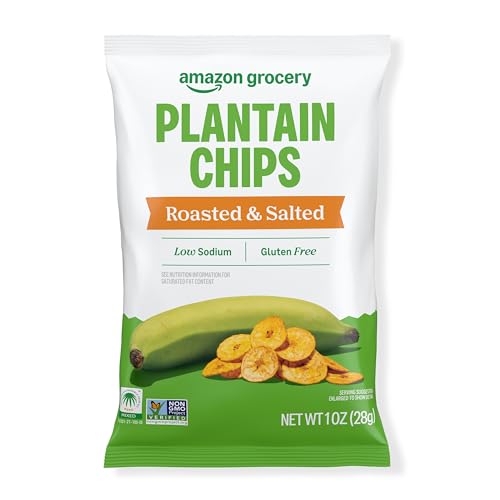 Amazon Grocery, Roasted & Salted Plantain Chips, 1 Oz, 36 Ct (Previously Amazon Fresh, Packaging May Vary)