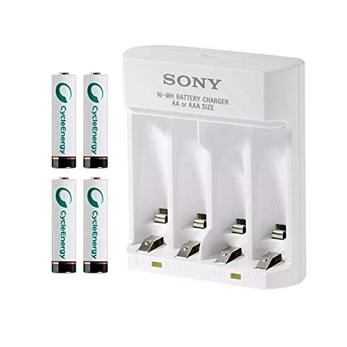 Carregador de Pilhas Sony com 4 Pilhas AA 2500mAh - BCG-34HHU4G