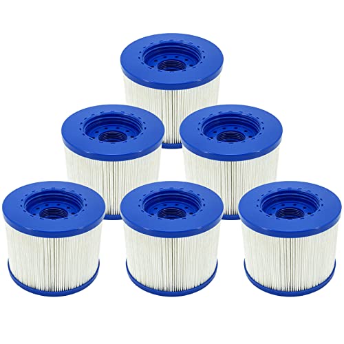 JEFFEL Filtre Spa Infinite a Visser, Cartouche Filtre à Vis pour Spa Gonflable Pas De Vis 60mm, Cartouche Filtre pour Spa, Compatible pour Cosy Spa, Clever Spa et de Plus (6 pièces) Cover