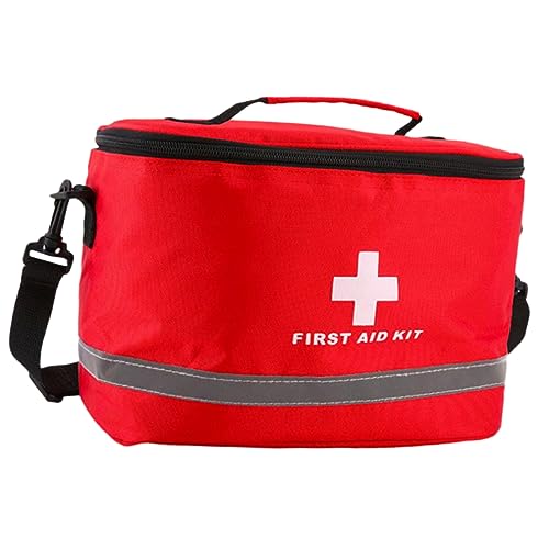 SOESFOUFU Cylinder Shape First Aid Bag for Travel Emergency Big Kit Bag Shoulder Strap Random Color