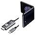 BoxWave Cable Compatible with Samsung Galaxy Z Flip - SmartDisplay Cable - USB Type-C to HDMI (6 ft), USB C/HDMI Cable - Jet Black