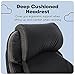 Serta Jackson Big and Tall Executive Home Office Chair with Smart Layers Technology, Wide Seat Cushion, Modern Comfy DeskChairs with Rolling Swivel Wheels, Bonded Leather, Black
