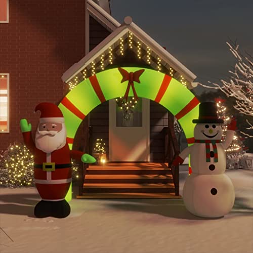 Skm Christmas Inflatable Santa & Snowman Arch Gate Led 106.3" (3.38 Kg/7.436 Lbs) #TOP6
