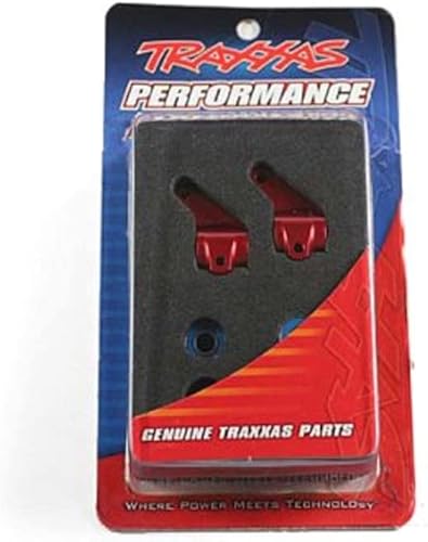 Traxxas 3636X - Bloques de dirección de aluminio 6061-T6 anodizados rojos (par)