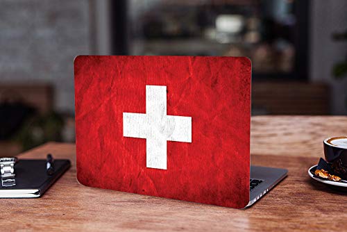 Image of Galaxsia Swiss Flag Vinyl Laptop Skin /Sticker /Cover /Decal Compatible for Any Laptop (Hp /Dell /Sony /Acer /Lenovo /Asus etc..) Brand Models of Size 13 to 13.3 Inches Laptop Or Notebook.