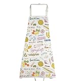 VAMSII Pasta Lovers Gift Italian Pasta Kitchen Cooking Aprons Pasta Themed Gift Spaghetti Food Apron With Pocket (USPastaApron)