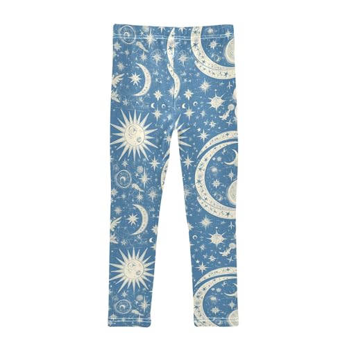 KLL Mandala Moon Sun Zodiac Toddler Girl Cotton Pants Fashion High Waisted Workout Pants Exercise2