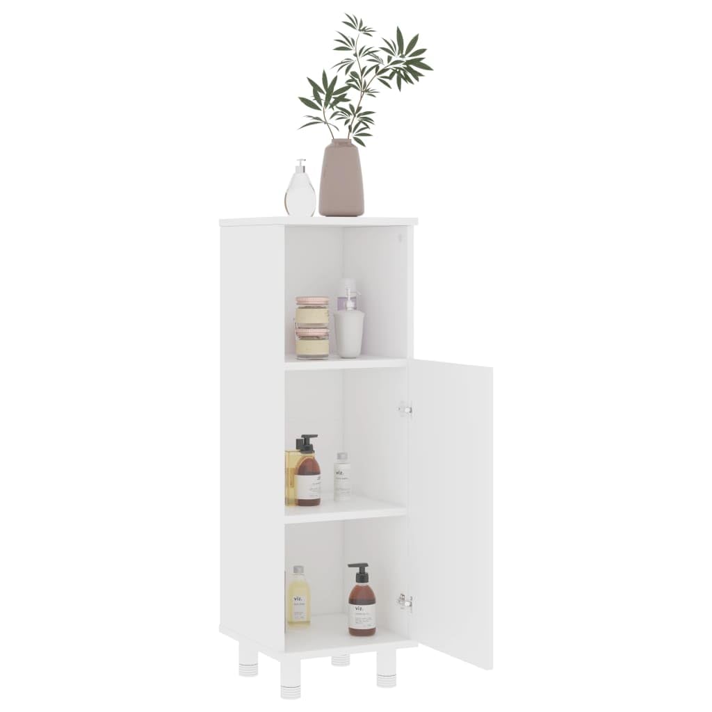 3-częściowy zestaw mebli łazienkowych, biały materiał drewnopochodny, szafka z lustrem, szafka środkowa, szafka pod umywalkę, 80 x 20,5 x 64 cm, miejsce do przechowywania łazienki, nowoczesne