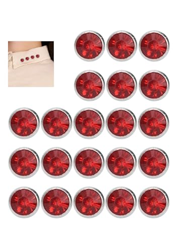 HEEPDD 100Pcs Rhinestone Rivet, B Acrylic Rivet 8MM DIY Decorative Stud Synthetic Crystal Rhinestone for Luggage Shoes Hats Clothing Decoration(Bright Red)