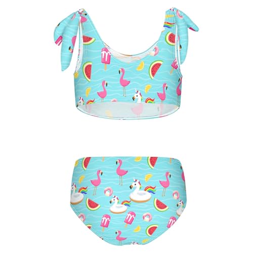 Image of Girls Tankini Swimsuit Bathing Suit Two Piece Bikini Summer Beach Swimwear with Adjustable Strap 3-12 Years