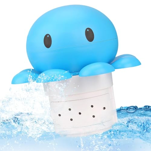 Dispensador Flotante de Cloro para Piscina, Flotador dosificador para Piscina y SPA con indicador de Nivel vacío, Flotador dosificador flowclear, de dosificación Flotante para el tratamie