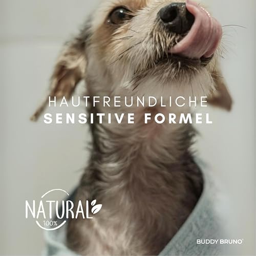 Testnote: Sehr gut - Hundeshampoo sensitiv mit Sanddorn - Fellpflege gegen Juckreiz & Geruch - 100% vegan & natürlich - für glänzendes Fell & Vitale Haut - 250ml