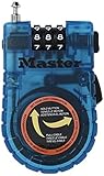 Master Lock Cable Lock, Set Your Own Combination Retractable Bike Lock, 2 ft. Long, Assorted Colors, 4603D