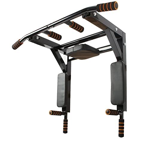 Image of Bodyfit Fitness New Bench for Home Gym | Multi Adjustable Exercise Positions | Full Body Workout Weight Bench | Foam Soft Padding | Heavy Solid Steel Bench. (3in1 pull Bar)