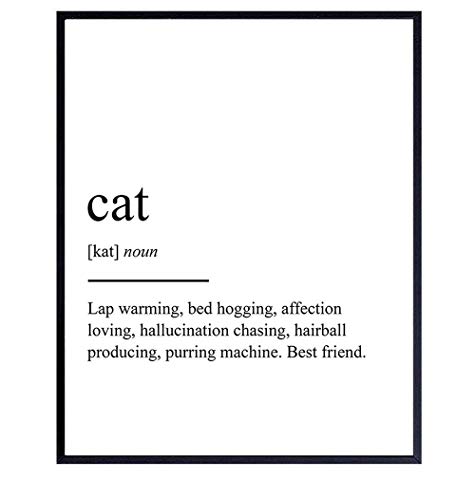 Cat Definition Wall Art, Home Decor - Funny Poster, Print ...