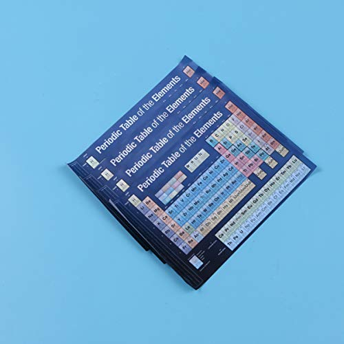 Pôster de tabela periódica de 4 peças da EXCEART com tabela periódica de química para sala de aula,