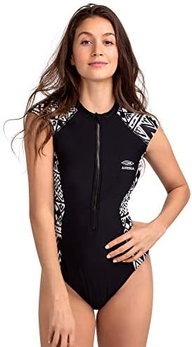 Womens Retro One Piece Swimsuit Sleeveless Printed Surfing Bathing Suit